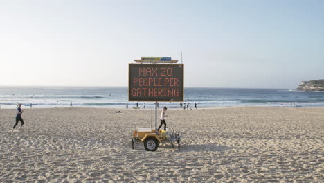 Coronavirus-safety-measures-at-infamous-Bondi-beach-Sydney-Australia