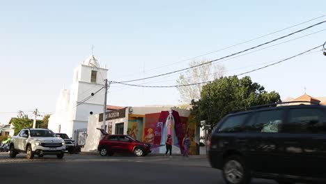 Vista-De-Una-Iglesia-En-Merlo,-San-Luis,-Argentina