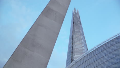 Skyscraper-view-from-the-ground-with-a-beautiful-clear-blue-sky-as-background