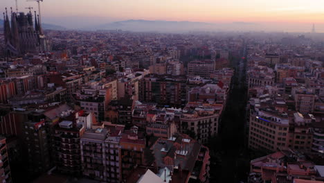 Aerial-shot-of-Sagrada-Familia-church