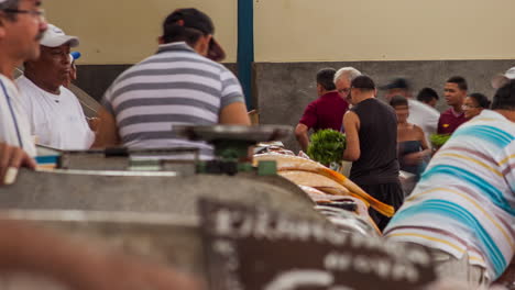 Time-lapse-inside-of-Mercado-ver-o-Peso-Market,-Belem,-Para,-Brazil