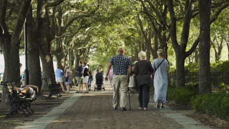 Family-Walking-Away-From-Camera-in-Waterfront-Park