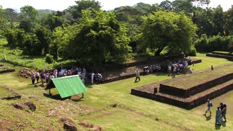 Izapa-archeological-site-in-Mexico,-view-of-a-section-of-Group-F