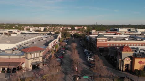 Saint-Johns-Town-Center-in-Jacksonville,-Florida-During-Sunset-Tracking-Forward