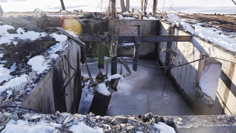 Quemó-El-Edificio-De-La-Casa-Destruida-Permanece-En-El-Condado-De-Boulder,-Colorado-Superior,-EE.UU.-Después-Del-Desastre-De-Incendios-Forestales-Marshall