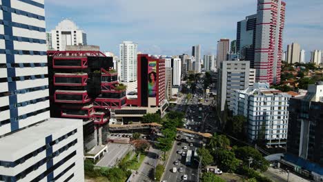 Vista-Aérea-De-La-Ciudad-Salvador,-Bahia---Brasil