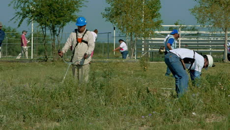 Group-Of-Volunteers-Cleaning-Up-Park