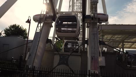 Dramatic-shot-of-a-ferris-wheel,-filter-applied