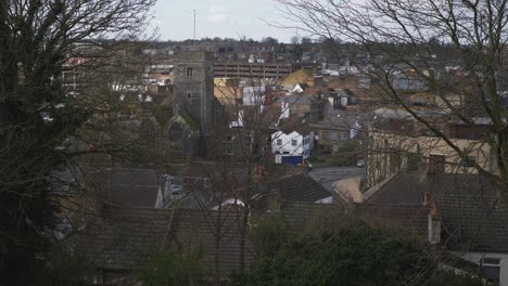 Iglesia-De-La-Santísima-Trinidad,-Desde-El-Placer-De-St-Edmund,-East-Hill,-Dartford,-Kent,-Inglaterra,-Reino-Unido