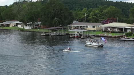 Boats-decorated-to-support-USA-Trump-Pence-2020