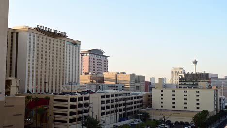 Gebäude-In-Der-Innenstadt-Von-Las-Vegas-Bei-Sonnenaufgang