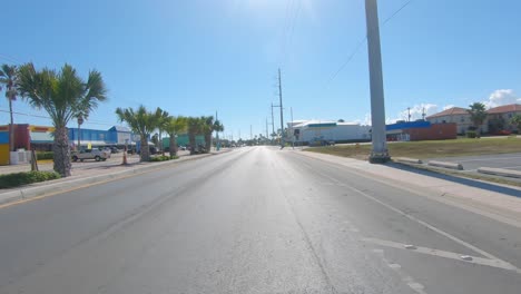 POV-while-driving-on-Highway-10-and-turning-into-a-fuel-filling-station