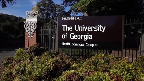 Signage-for-the-University-of-Georgia's-Health-Science-Campus-in-Athens,-Georgia