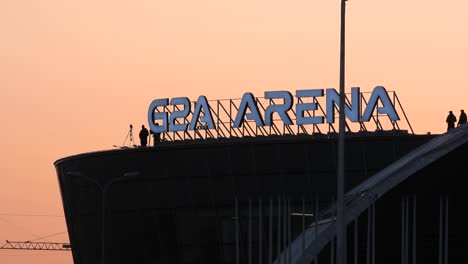 President-Joe-Biden-Snipers-Outlook-Set-Up-On-Top-Of-G2A-Arena-Centrum-Stadium-During-Visit-to-Poland