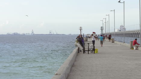 Netzfischen-Puerto-Progreso-Leben-In-Merida-Yucatan-Mexiko