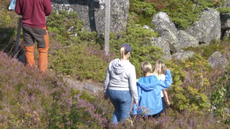 Familienwandern,-Felsiger-Schärenpfad