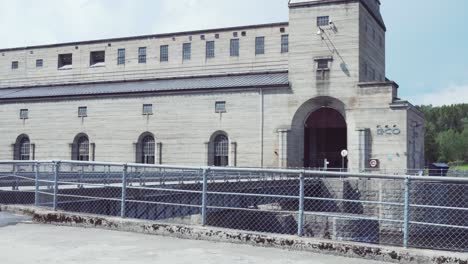 Solbergfoss-Hydroelectric-Power-Station-in-Norway-pan-view