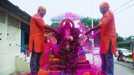 Playing-holi-with-colors-in-Visarjan-in-Ganesh-Festival-of-India