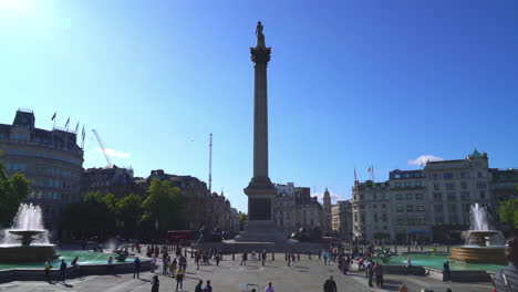 London-England,-circa-:-trafalgar-square-in-London,-United-Kingdom