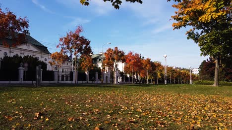 Episcopal-Summer-Palace-in-Bratislava-in-distance-static-shot