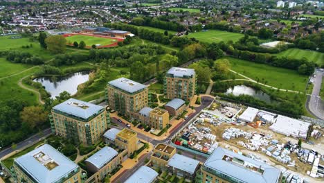 Toma-De-Drone-Del-Edificio-En-Londres