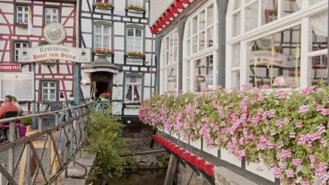 Beautiful-Traditional-Restaurant-in-Germany,-Monchau