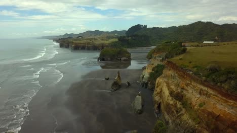 Westküste-Neuseeland-Nordinsel-Luftdrohnenansicht-4k-Einheimischer-Busch