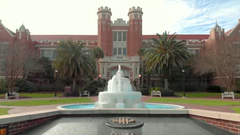 Nahaufnahme-Des-Westcott-Gebäudes-An-Der-FSU-In-Tallahassee,-Florida,-USA