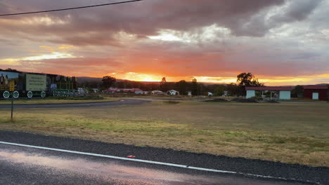 Early-Morning-Orange-Sunrise-at-Wallangarra-Border