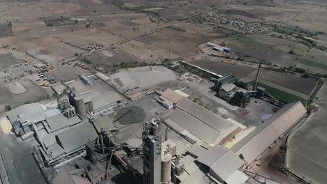 Stone-sorting-conveyor-belt-in-a-large-Quarry-Top-down-aerial-view