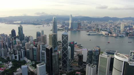 Megapolis-De-Hong-Kong-Rascacielos-De-Vista-Urbana-De-Gran-Altitud-En-La-Zona-Del-Puerto-De-Victoria