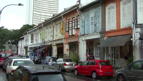 Straße-In-Singapur-An-Einem-Regnerischen-Tag