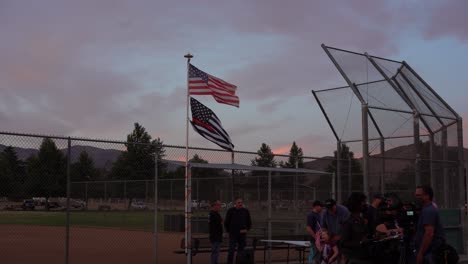 flags-at-firefighter-memorial-service