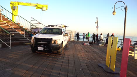 Santa-Monica-Pier-Mit-Rettungsschwimmer