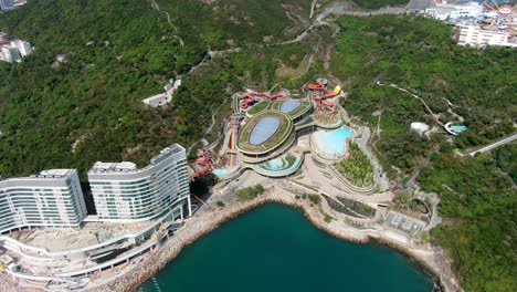 El-Parque-De-Atracciones-New-Ocean-Park-De-Hong-Kong-Reabre-Después-De-La-Vista-Aérea-Del-Bloqueo-Del-Virus-De-La-Corona