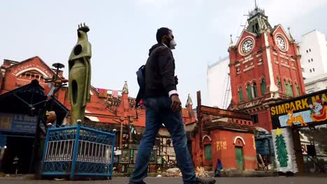 Timelapse-Del-Mercado-De-Hogg-En-Kolkata