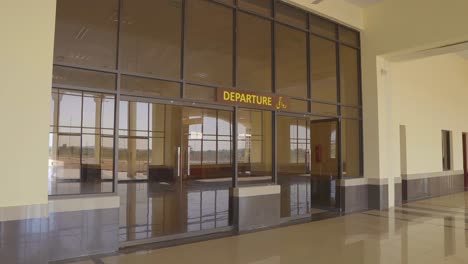 POV-Walking-Towards-Entrance-Of-Departure-Hall-At-Mai-Bakhtawar-Airport