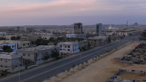 Urbanización-Bahria-A-última-Hora-De-La-Tarde-En-Karachi