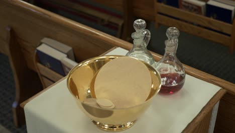 Bread-and-wine-in-church