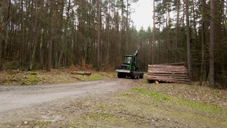 Transportista-John-Deere-En-El-Bosque