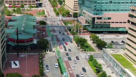 Traffic-and-skyscrapers-in-Baltimore-during-summer-2020