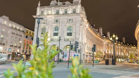 Lapso-De-Tiempo-De-Noche-En-Piccadilly-Circus,-Londres