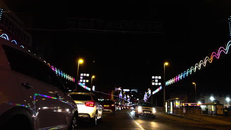 NHS-neon-sign-in-Blackpool,-taken-on-the-night-of-the-illuminations-switch-on-2020