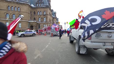 Protesta-En-Canadá-Camioneros-Pidiendo-Libertad-De-Elección