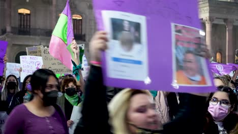 Monterrey,-México---8-De-Marzo-De-2022:-Protesta-Del-Día-Internacional-De-La-Mujer-De-8-M