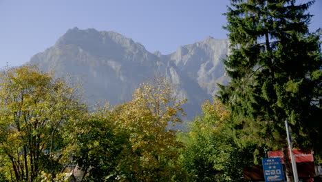 HANDHELD-TRACKING-SHOT-of-rocky-mountains-near-Bucharest