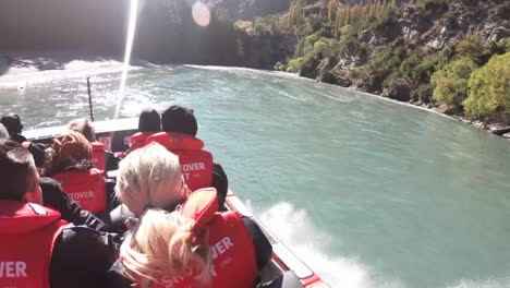 Shotover-Jetbootfahrt-In-Queenstown,-Neuseeland