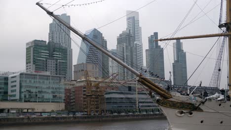 STEADY-ARA-Presidente-Sarmiento-museum-ship-bow-and-skyline-on-background