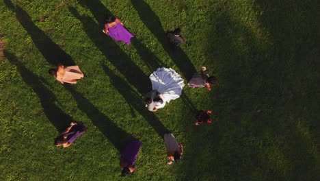 Epic-wedding-drone-view-of-a-bridal-party-on-the-Caribbean-island-of-Trinidad