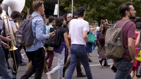 Queenspark,-Toronto,-Canada---People-are-happily-moving-towards-the-venue-of-Climate-Change-Campaign---Close-up